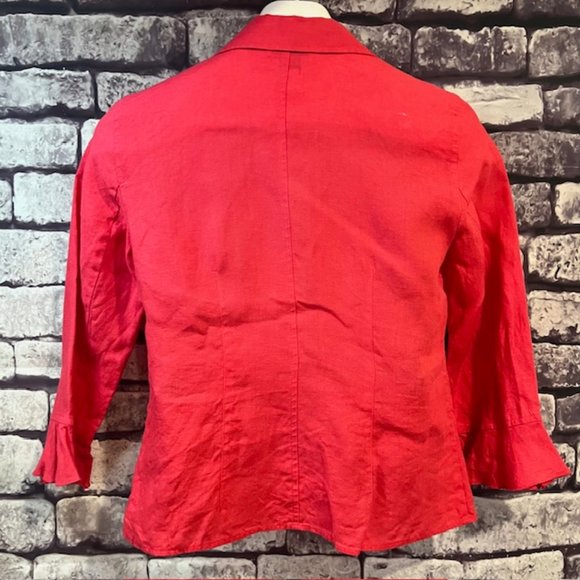 Talbots Set Of 3 Linen Button Down Blouses Size 2 - Picture 6 of 9